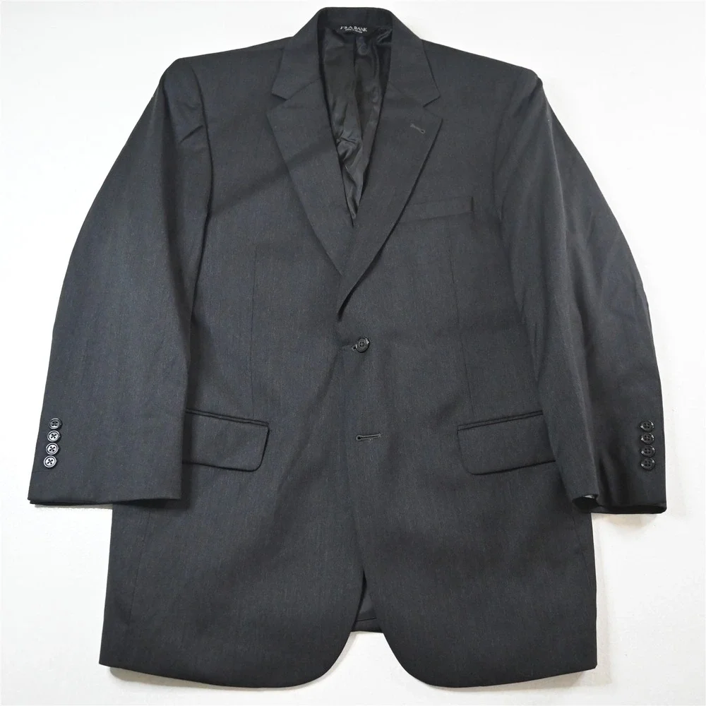 Jos A Bank 41R Gray 100% Wool Gordon Mens Blazer Suit Jacket Sport Coat